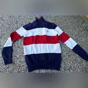 Polo by Ralph Lauren Men's Pima Cotton Classic Quarter Zip-Up Sweater Size S